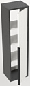 Дабер Шкаф-полупенал 015 СТ15.0.0.20Ч (белый древесный/серый/ручка черная)