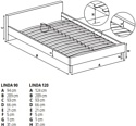 Halmar Linda 90x200 (черный)