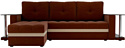 Craftmebel Атланта М угловой 2 стола (боннель, левый, коричневая рогожка)