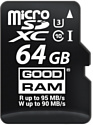 GOODRAM microSDXC (Class 10) UHS-I U3 64GB + адаптер [M3AA-0640R11-DD]