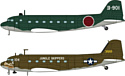 Hasegawa Транспортные самолеты L2D Zero Transport & C47 Skytrain