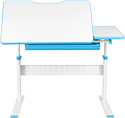 Anatomica Dunga + надстройка + органайзер + подставка для книг с креслом Бюрократ KD-2 цвета синий карандаши (белый/голубой)