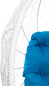 M-Group Кокос на подставке 11590103 (белый ротанг/голубая подушка)