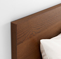 Ikea Мальм 200x160 (2 ящика, коричневый ясень, Леирсунд) 792.108.92