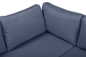 Divan Мансберг Textile Blue (левый, рогожка, синий)