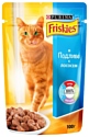 Friskies (0.1 кг) 1 шт. Для взрослых кошек с лососем в подливе