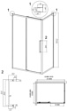 Grossman Cosmo 100x90x195 120.K33.02.1090.42.00 (графит сатин/прозрачное стекло)