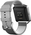 Fitbit кожаный с рамкой для Fitbit Blaze (L, mist gray/stainless steel)