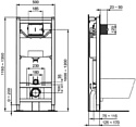 Ideal Standard Tesi Aquablade + кнопка Olias M3 (хром) S0079R0123AA