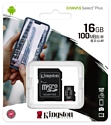 Kingston Canvas Select Plus microSDHC 16GB (с адаптером)