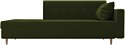 Лига диванов Селена 105227 (правый, микровельвет, зеленый)