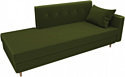 Лига диванов Селена 105227 (правый, микровельвет, зеленый)
