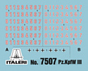 Italeri 7507 Pz. KPFW. III Fast Assembly