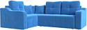 Mebelico Кембридж угловой 108812 (левый, велюр, голубой)