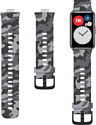 Rumi силиконовый для Huawei Watch FIT, Watch FIT Elegant (черный камуфляж)