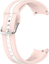 Rumi Sport Line силиконовый для Samsung Galaxy Watch4/5 (20 мм, розовый/белый)