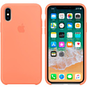 Apple Silicone Case для iPhone X Peach