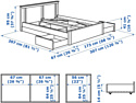 Ikea Сонгесанд 200x160 (4 ящика,коричневый, без основания) 592.411.68