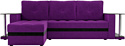 Craftmebel Атланта М угловой 2 стола (боннель, левый, фиолетовый вельвет)