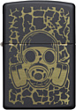 Zippo Black Matte Skull Gas Mask 49574