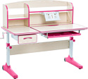 Anatomica Uniqa + надстройка + подставка для книг с розовым креслом Armata (клен/розовый)