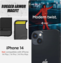 Spigen Rugged Armor (MagFit) для iPhone 14 ACS05036 (черный)