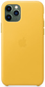 Apple Leather Case для iPhone 11 Pro Max (лимонный сироп)