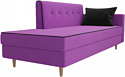 Лига диванов Селена 105232 (правый, микровельвет, фиолетовый/черный)