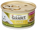 Gourmet (0.085 кг) 1 шт. Gold Кусочки в подливке "Двойное удовольствие" с кроликом и печенью