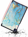 JFK Smart Case для Samsung Galaxy Tab A8 10.5 2021 (серо-золотой мрамор)