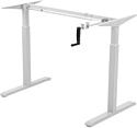 ErgoSmart Manual Desk (бетон чикаго светло-серый/белый)