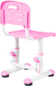 Anatomica Legare + стул + надстройка + выдвижной ящик + светильник L4 (белый/розовый)