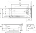 Am.Pm Gem W90A-170-070W-A с каркасом и экраном