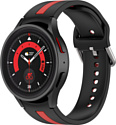 Rumi Sport Line силиконовый для Samsung Galaxy Watch4/5 (20 мм, черный/красный)