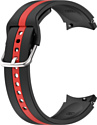 Rumi Sport Line силиконовый для Samsung Galaxy Watch4/5 (20 мм, черный/красный)