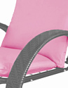 M-Group Фасоль 12370308 (серый ротанг/розовая подушка)