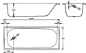 BLB SANITANA Europa 150x70 с ножками