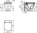 Ideal Standard Tesi Aquablade + кнопка Olias M3 (белый) S0079R0123AC