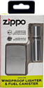 Zippo Street Chrome Lighter 207 & Fuel Canister Combo Set 29788