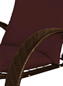 M-Group Фасоль 12370202 (коричневый ротанг/бордовая подушка)