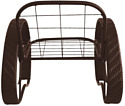 M-Group Фасоль 12370202 (коричневый ротанг/бордовая подушка)