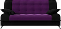 Лига диванов Анна 28070 (микровельвет, фиолетовый/черный)