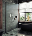 MaybahGlass 195x89 MGD-689-5у (прозрачное стекло/хром матовый) MaybahGlass 195x89 MGD-689-5у (прозрачное стекло/хром матовый)