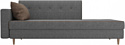Лига диванов Селена 105241 (левый, рогожка, серый/коричневый)