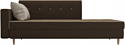Лига диванов Селена 105230 (левый, микровельвет, коричневый/бежевый)