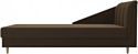 Лига диванов Астер 104520 (правый, микровельвет, коричневый)