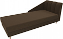 Лига диванов Астер 104520 (правый, микровельвет, коричневый)