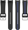 Rumi Sport Line силиконовый для Samsung Galaxy Watch4/5 (20 мм, черный/синий)