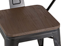 Stool Group Tolix ARM wood c подлокотниками (черный)