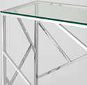 Stool Group Арт Деко 120x40 (прозрачное стекло/сталь серебристый)
